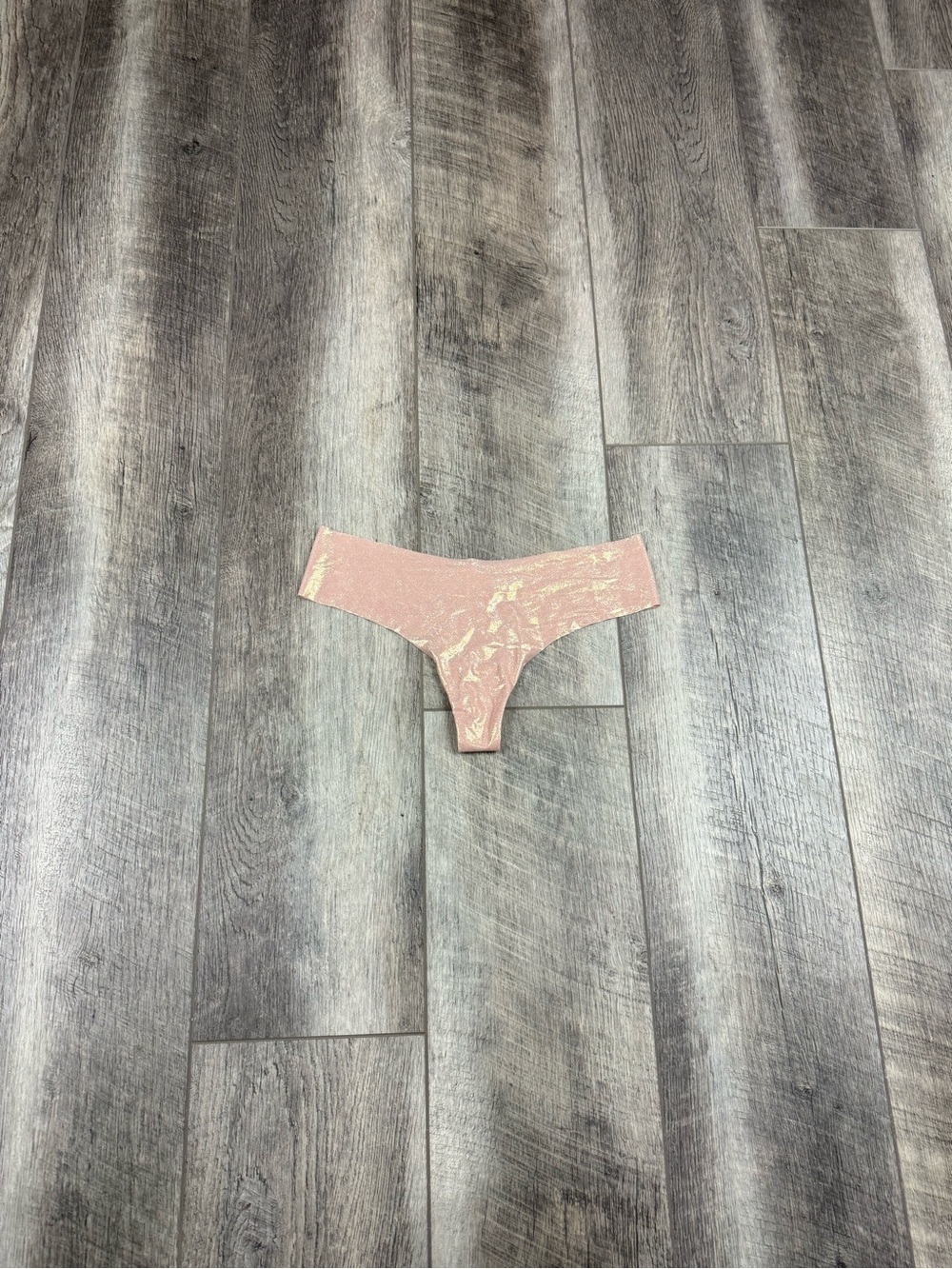 VS Pink Metallic Thong